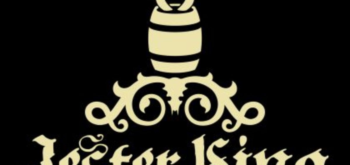 Jester King Brewery in gold over black background