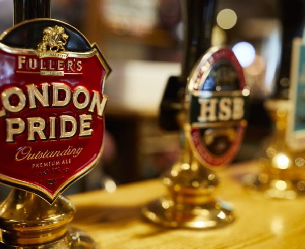 Fullers London Pride tap handle with others in background