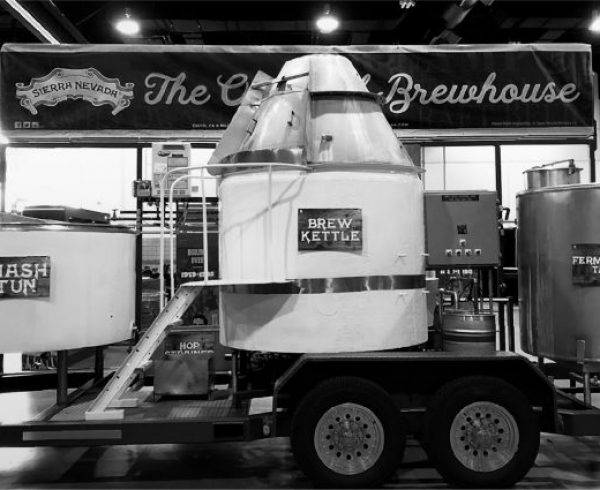 Sierra Nevada Brewing Company original brewhouse on trailer